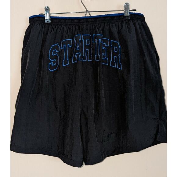 Starter Mens XL Vintage Blue Spell Out Mesh-Lined 100% Nylon Swimming Trunks NWT - Picture 5 of 8